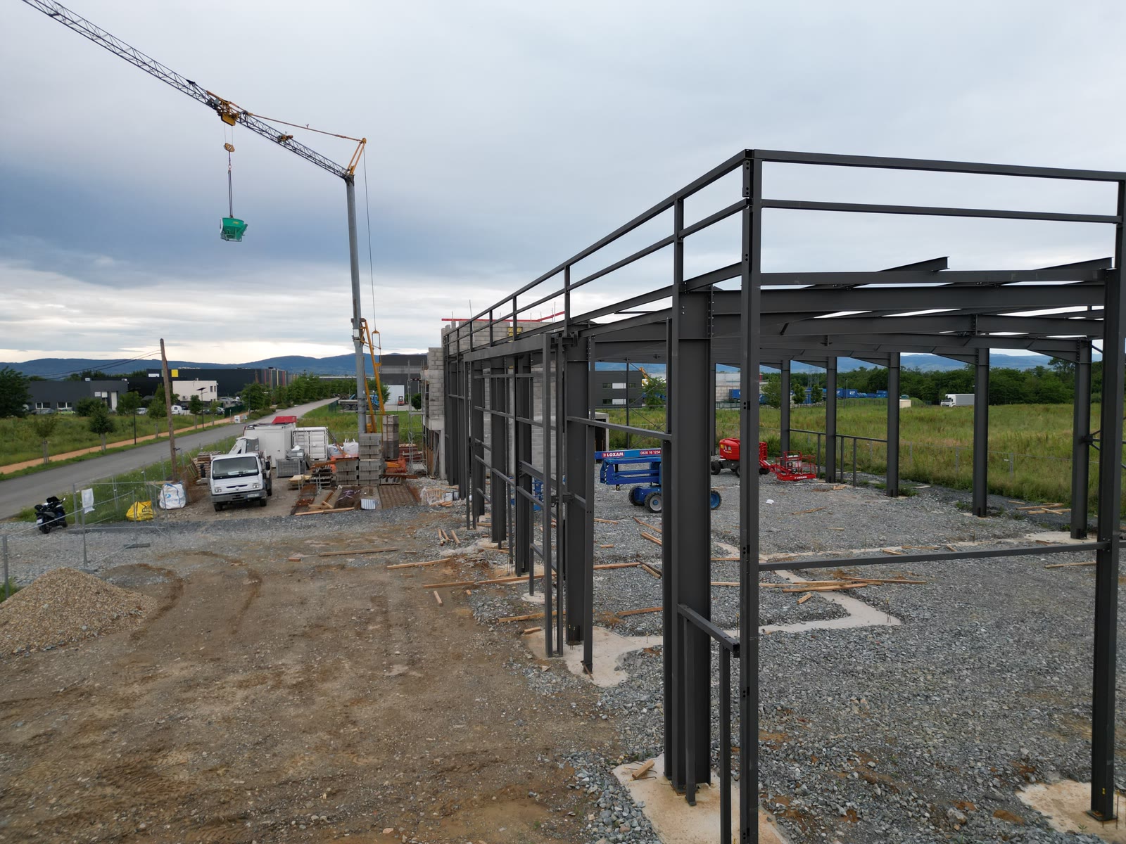 Élévation de la structure métallique