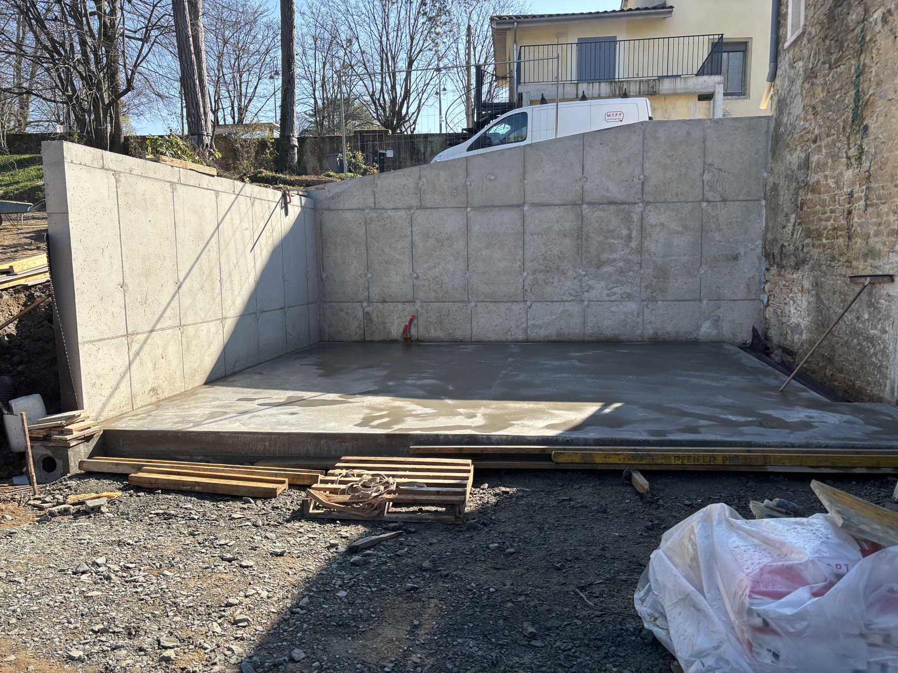 Mur de soutènement en béton