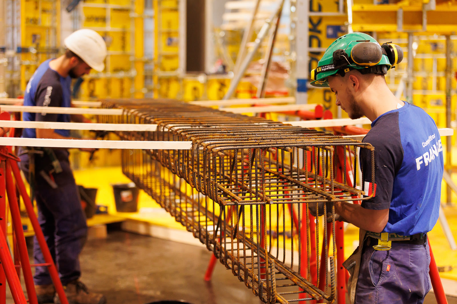 William Romano au ferraillage lors de la compétition WorldSkills